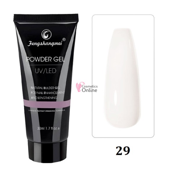 PolyGel UV /LED pentru unghii false FSM Natural Builder Gel 30 ML 29 Milky (Alb Laptos)